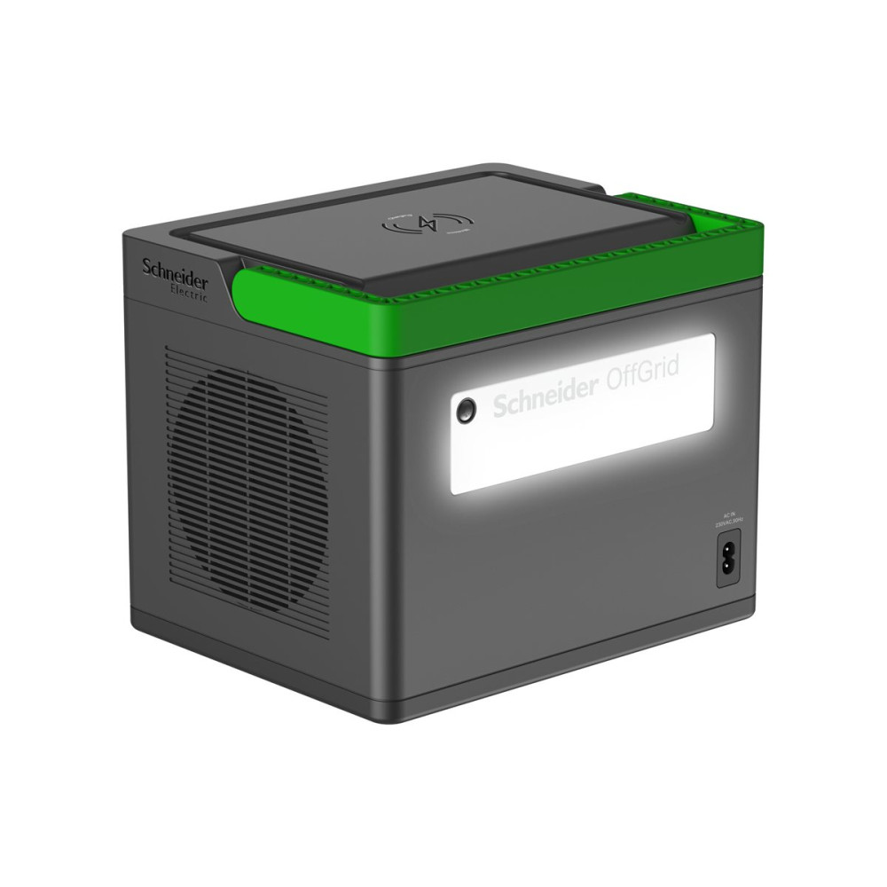 Produktbild för Schneider OffGrid 500 - bärbar kraftstation - LCD, litiumjon, 2 CEE 7/3 schuko uttag, sinusvåg, 3 USB-A, 2 USB-C, trådlös laddare - 500 watt - Li-Ion - 517 Wh