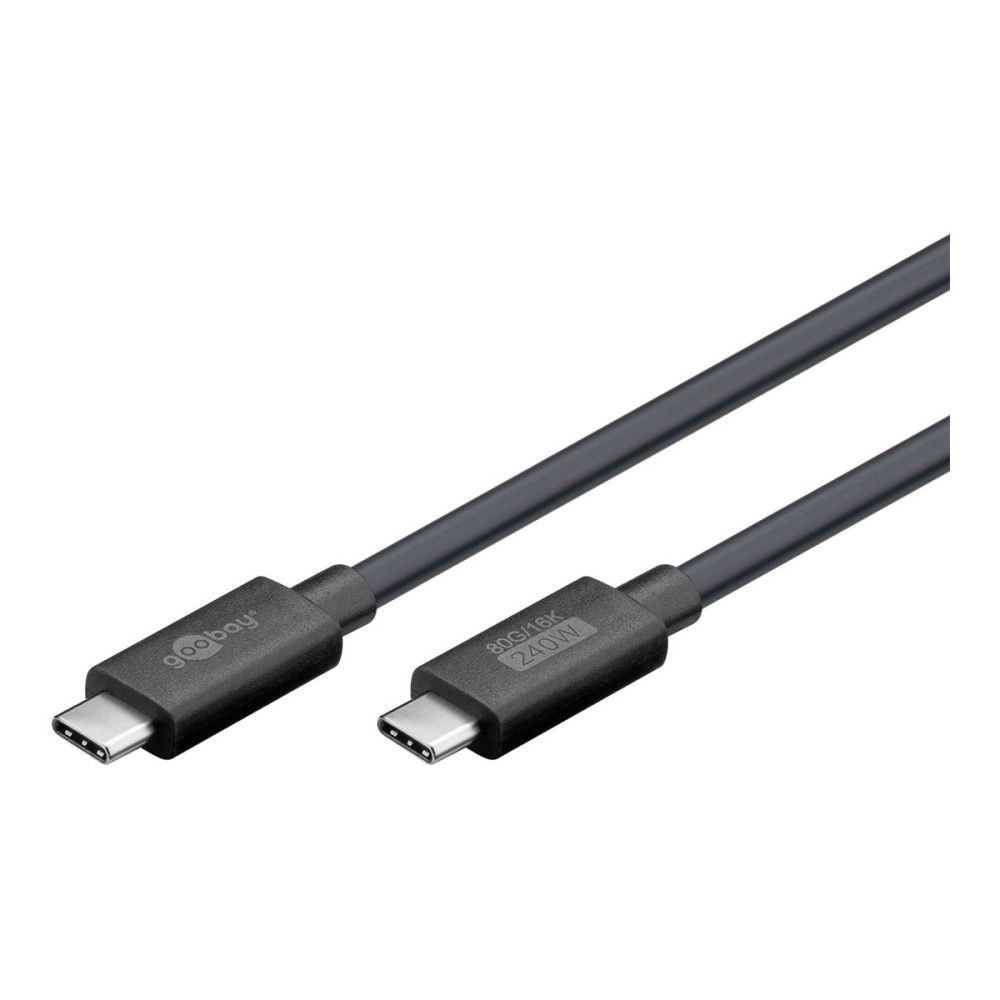 Produktbild för goobay - USB typ C-kabel - 24 pin USB-C till 24 pin USB-C - 1.2 m