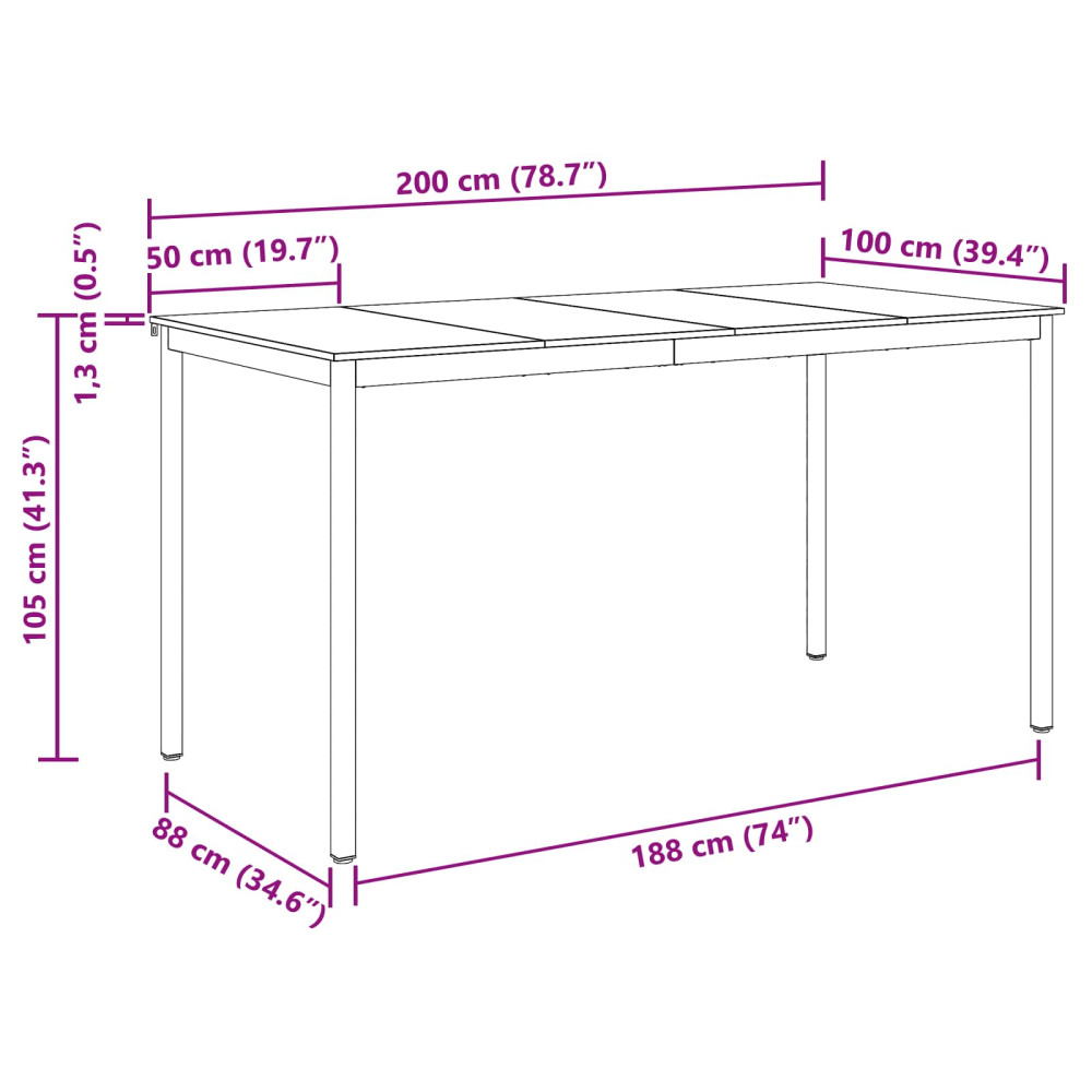 Produktbild för Stående Barbord Konstruerat trä