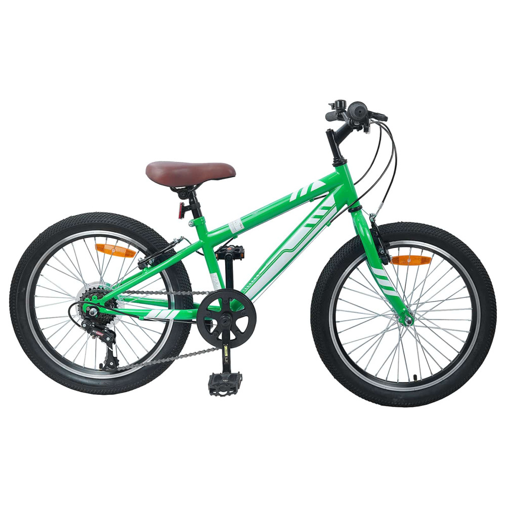 Produktbild för Mountainbike 24 Tum 6-Speed för 8-12 år gamla Grön