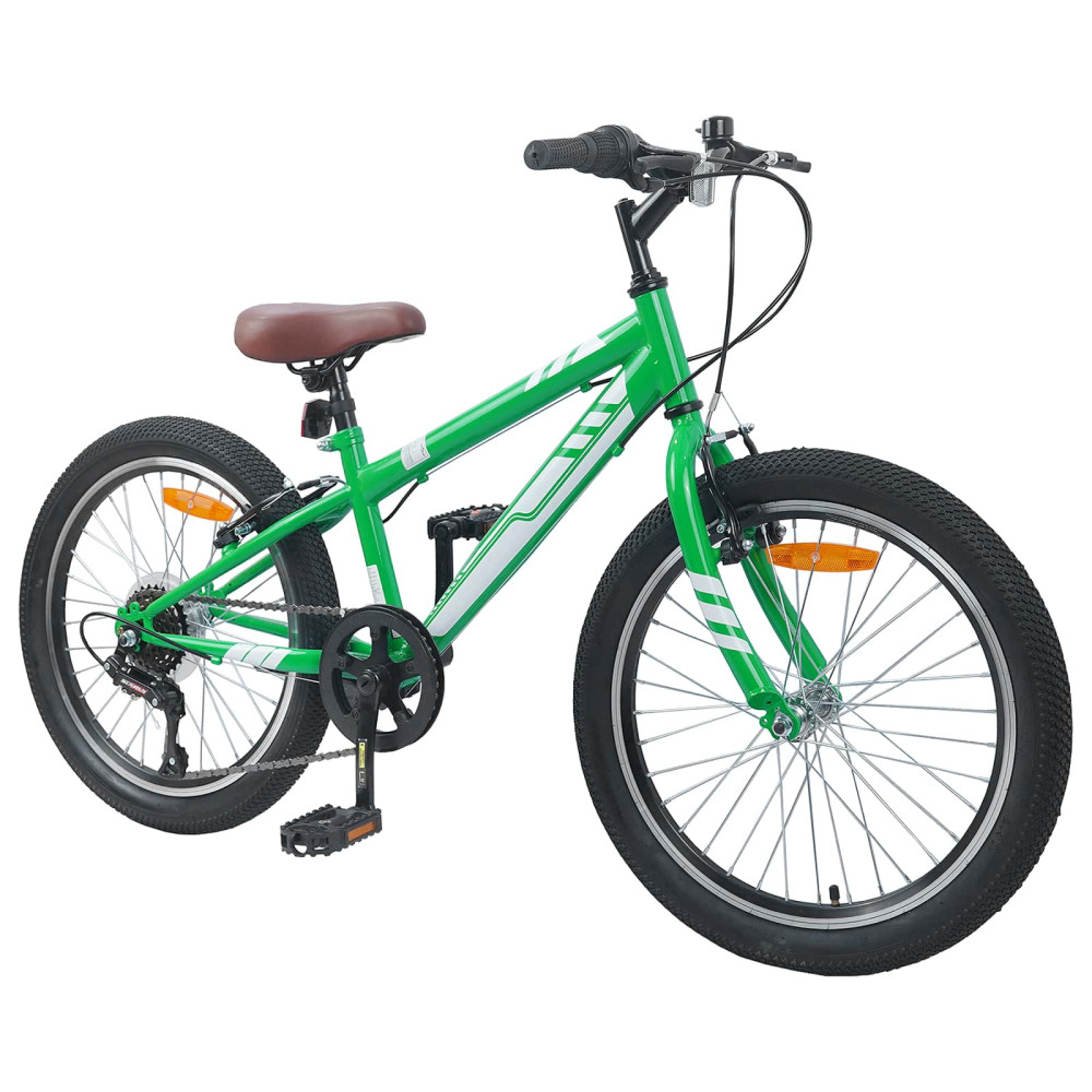Produktbild för Mountainbike 24 Tum 6-Speed för 8-12 år gamla Grön