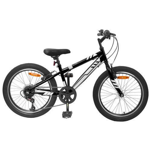 vidaXL Mountainbike 24 Tum 6-Speed för 8-12 år gamla Svart - Cyklar