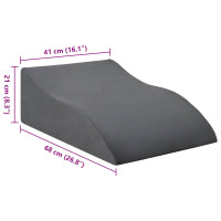 Produktbild för Ben Kudde Grå 68 x 41 x 21 cm PU skum