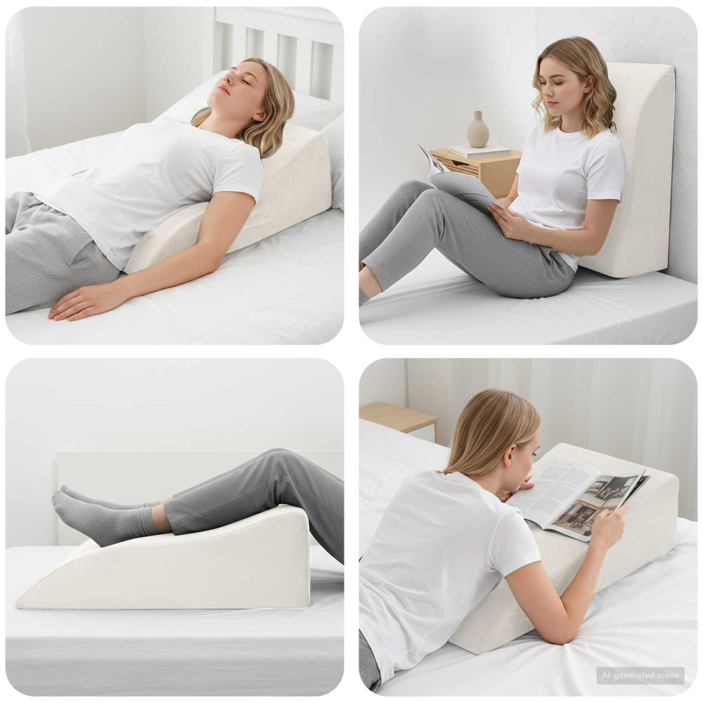 Produktbild för Ben Kudde Vit 68 x 40 x 18 cm PU skum