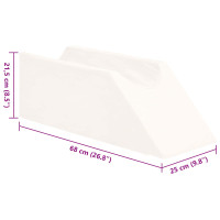 Produktbild för Ben Kudde Enfärgad Vit 68 x 25 x 21,5 cm PU skum