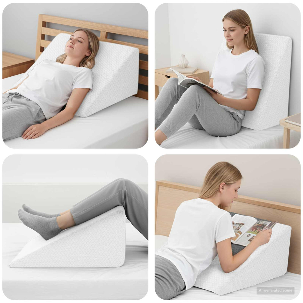 Produktbild för Ben Kudde Enfärgad Vit 60 x 50 x 30 cm Minneskum