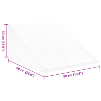 Produktbild för Ben Kudde Enfärgad Vit 60 x 50 x 30 cm Minneskum