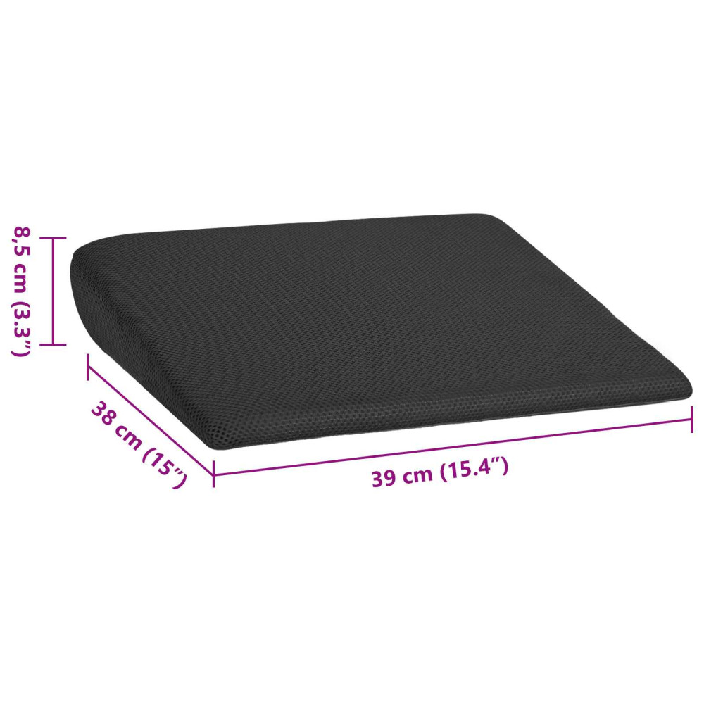 Produktbild för Sittkudde Svart 39 x 38 x 8,5 cm PU skum