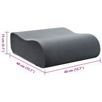 Produktbild för Sittkudde Enfärgad Grå 40 x 40 x 13 cm PU skum