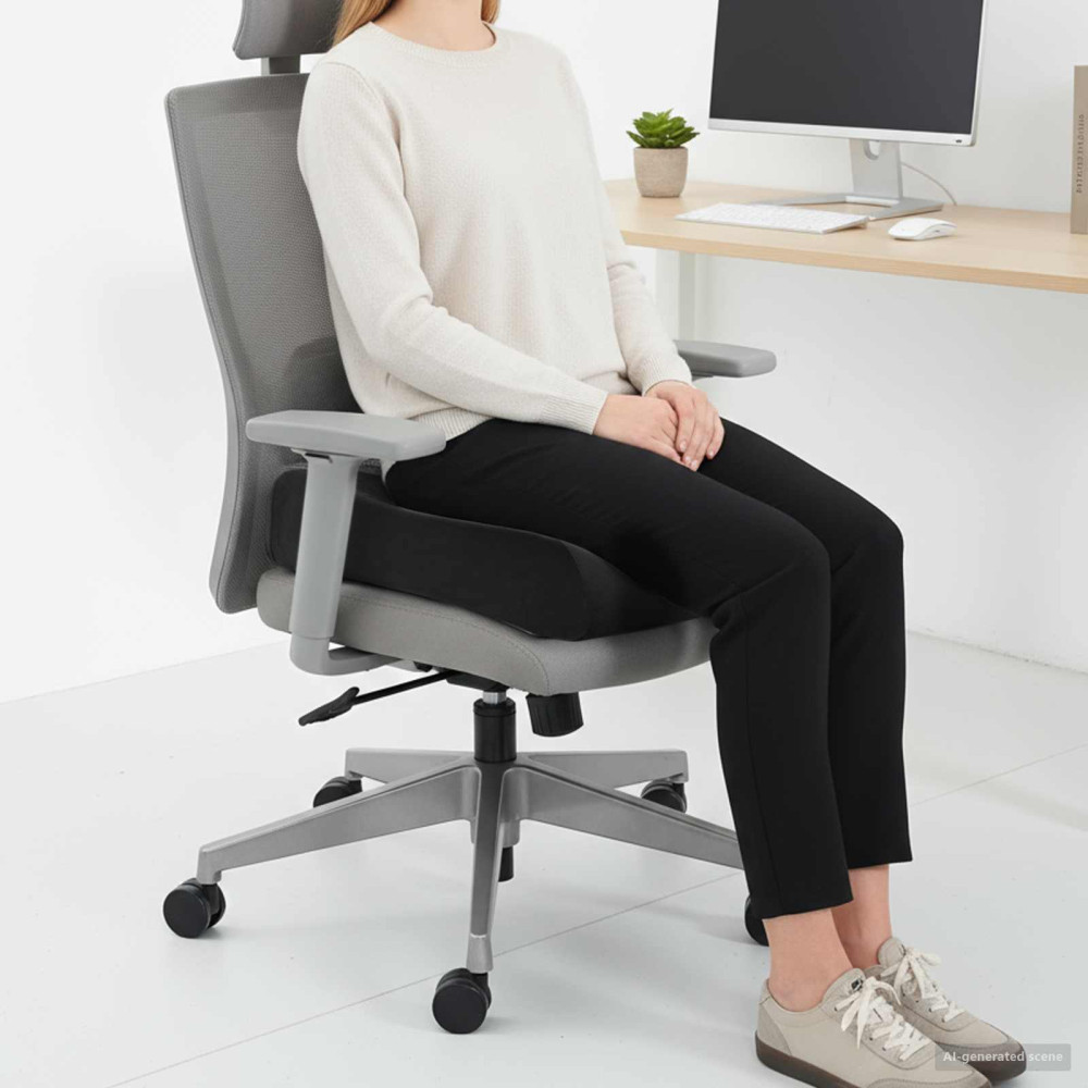 Produktbild för Sittkudde Enfärgad Svart 40 x 40 x 13 cm PU skum