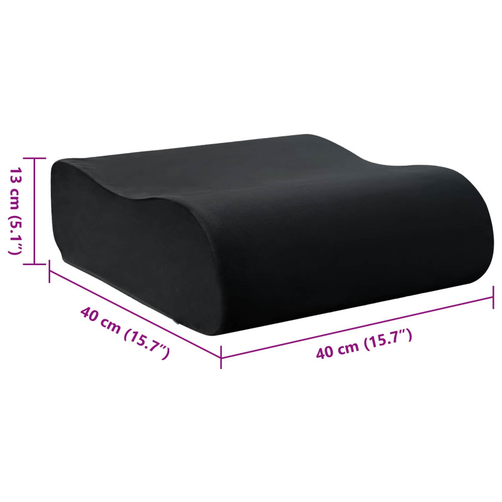 Produktbild för Sittkudde Enfärgad Svart 40 x 40 x 13 cm PU skum