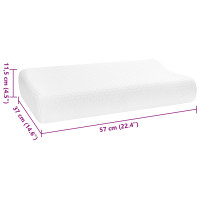 Produktbild för Sovkudde Enfärgad Vit 57 x 37 x 11,5 cm Minneskum