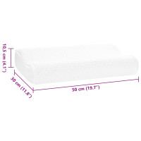 Produktbild för Sovkudde Enfärgad Vit 50 x 30 x 10,5 cm Minneskum