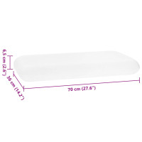 Produktbild för Sovkudde Enfärgad Vit 70 x 36 x 6,5 cm Minneskum