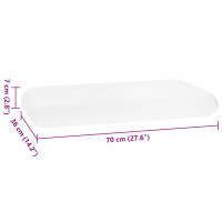 Produktbild för Sovkudde Enfärgad Vit 70 x 36 x 7 cm Minneskum