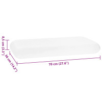 Produktbild för Sovkudde Enfärgad Vit 70 x 36 x 8,5 cm Minneskum