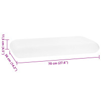 Produktbild för Sovkudde Enfärgad Vit 70 x 36 x 11,5 cm Minneskum