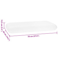 Produktbild för Sovkudde Enfärgad Vit 70 x 36 x 13,5 cm Minneskum