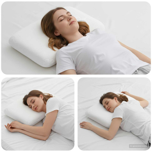 vidaXL Sovkudde Enfärgad Vit 50 x 30 x 10,5 cm Minneskum