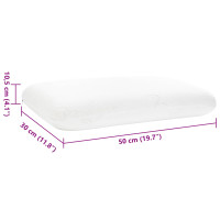 Produktbild för Sovkudde Enfärgad Vit 50 x 30 x 10,5 cm Minneskum