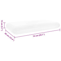 Produktbild för Sovkudde Enfärgad Vit 74 x 39 x 13 cm Minneskum