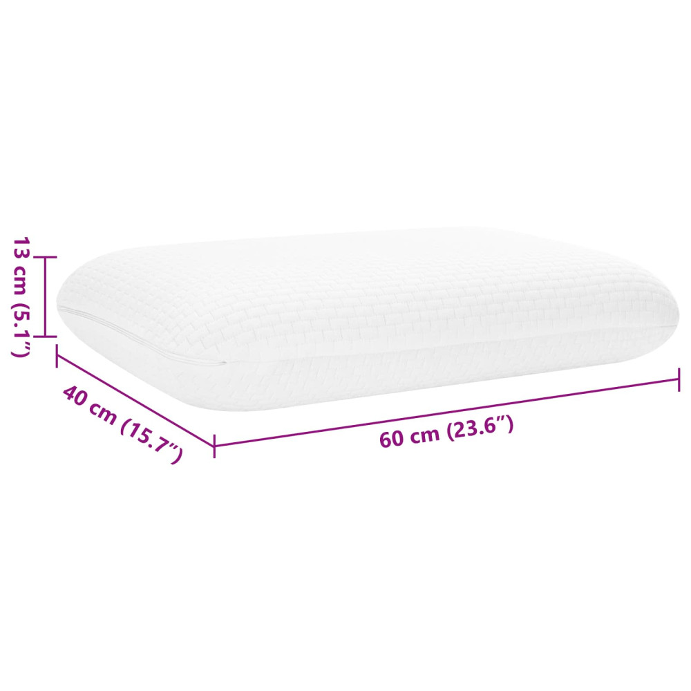 Produktbild för Sovkudde Enfärgad Vit 60 x 40 x 13 cm Minneskum