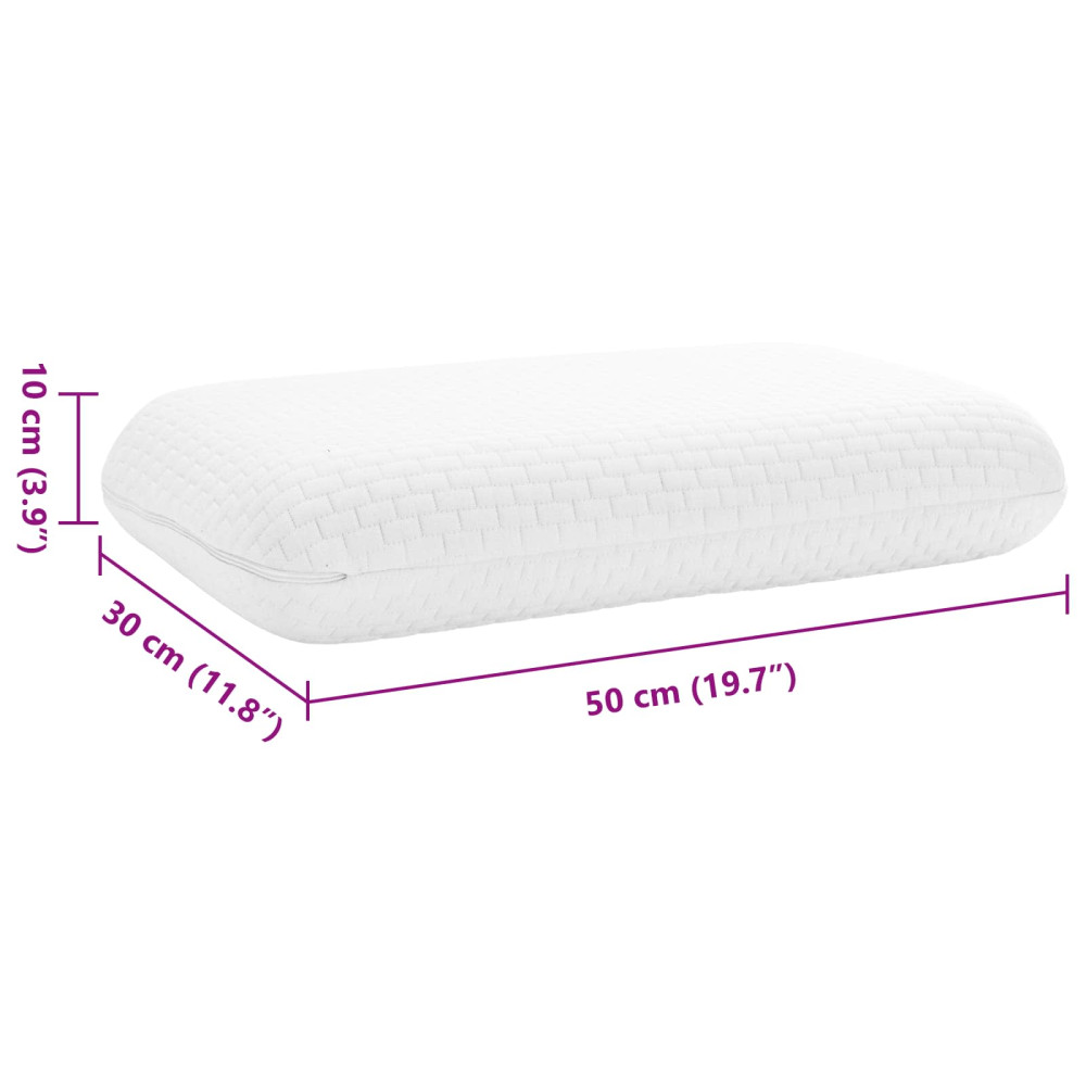 Produktbild för Sovkudde Enfärgad Vit 50 x 30 x 10 cm Minneskum