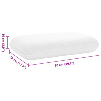 Produktbild för Sovkudde Enfärgad Vit 50 x 30 x 10 cm Minneskum
