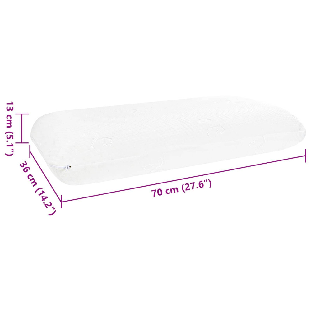 Produktbild för Sovkudde Enfärgad Vit 70 x 36 x 13 cm Gelminneskumm