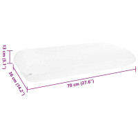 Produktbild för Sovkudde Enfärgad Vit 70 x 36 x 13 cm Gelminneskumm