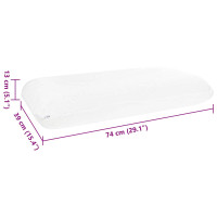 Produktbild för Sovkudde Enfärgad Vit 74 x 39 x 13 cm Gelminneskumm