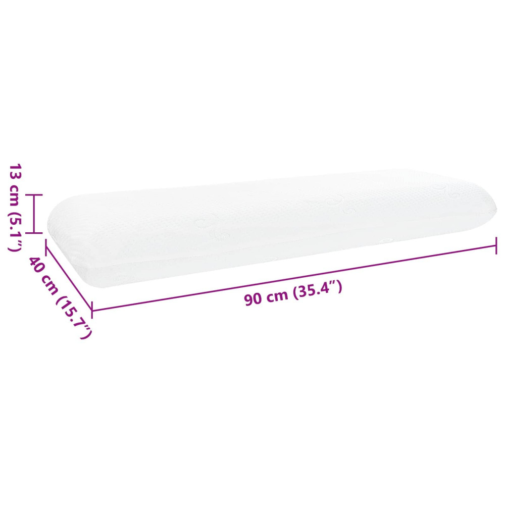 Produktbild för Sovkudde Enfärgad Vit 90 x 40 x 13 cm Gelminneskumm
