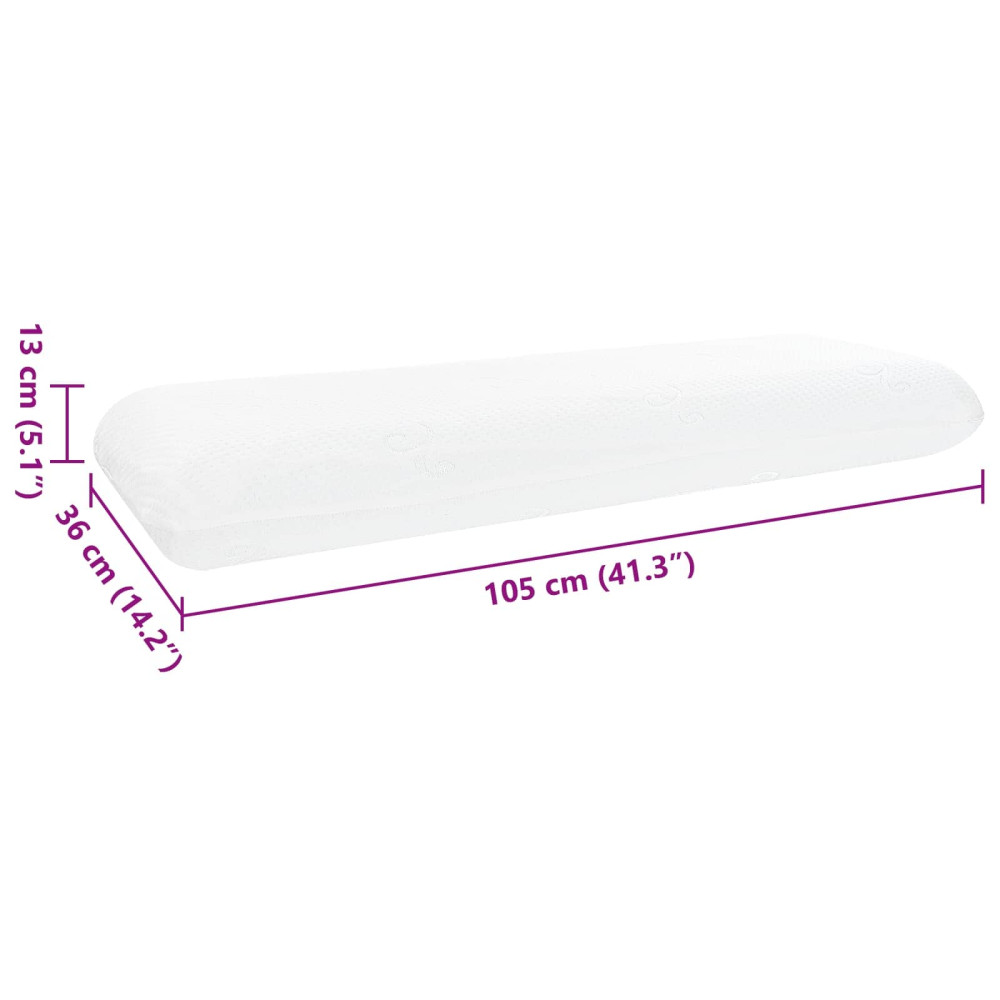 Produktbild för Sovkudde Enfärgad Vit 105 x 36 x 13 cm Gelminneskumm