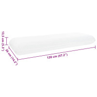 Produktbild för Sovkudde Enfärgad Vit 120 x 36 x 13 cm Gelminneskumm