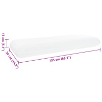 Produktbild för Sovkudde Enfärgad Vit 135 x 36 x 13 cm Gelminneskumm