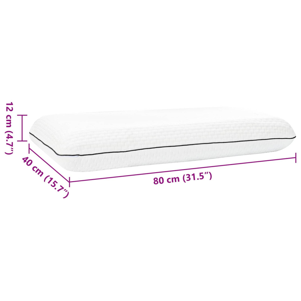 Produktbild för Sovkudde Enfärgad Vit 80 x 40 x 12 cm Gelskum