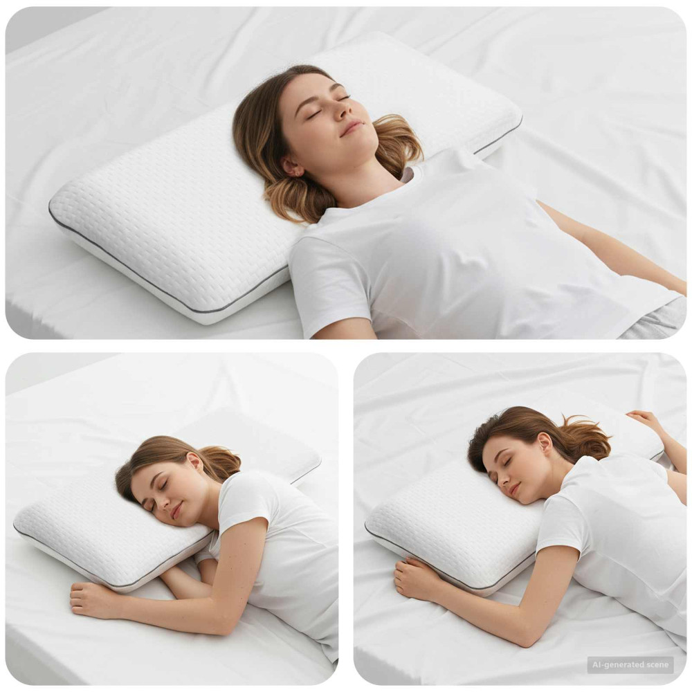 Produktbild för Sovkudde Enfärgad Vit 70 x 40 x 14 cm Gelskum
