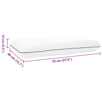 Produktbild för Sovkudde Enfärgad Vit 70 x 40 x 14 cm Gelskum
