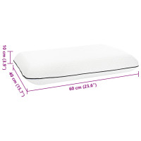 Produktbild för Sovkudde Enfärgad Vit 60 x 40 x 10 cm Gelskum
