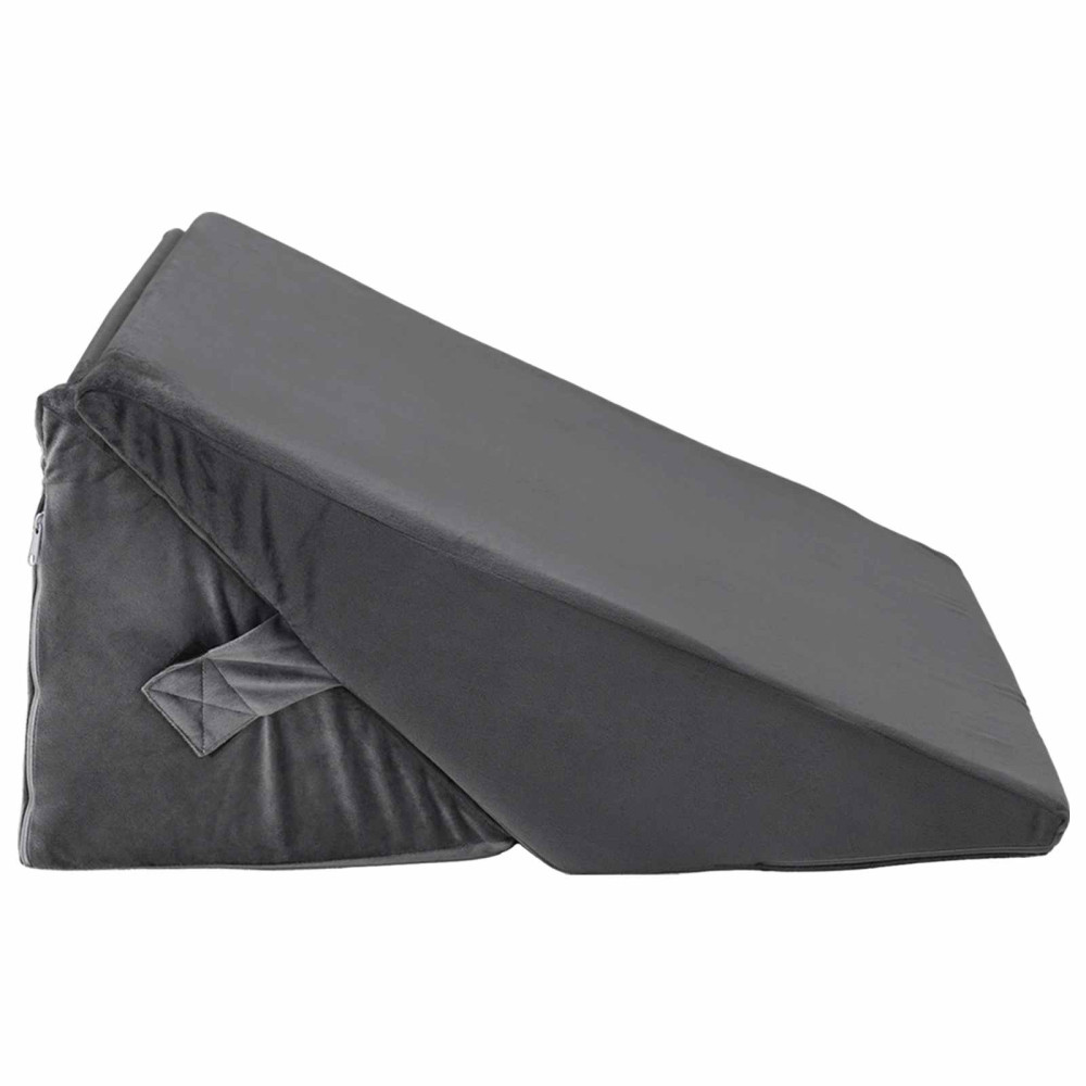 Produktbild för Vinklad Kudde Grå 55 x 55 x 26 cm Minneskum