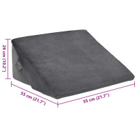 Produktbild för Vinklad Kudde Grå 55 x 55 x 26 cm Minneskum