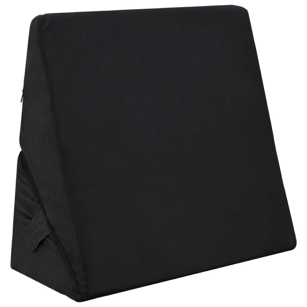 Produktbild för Vinklad Kudde Svart 55 x 55 x 26 cm Minneskum