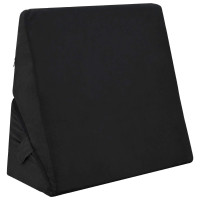 Produktbild för Vinklad Kudde Svart 55 x 55 x 26 cm Minneskum
