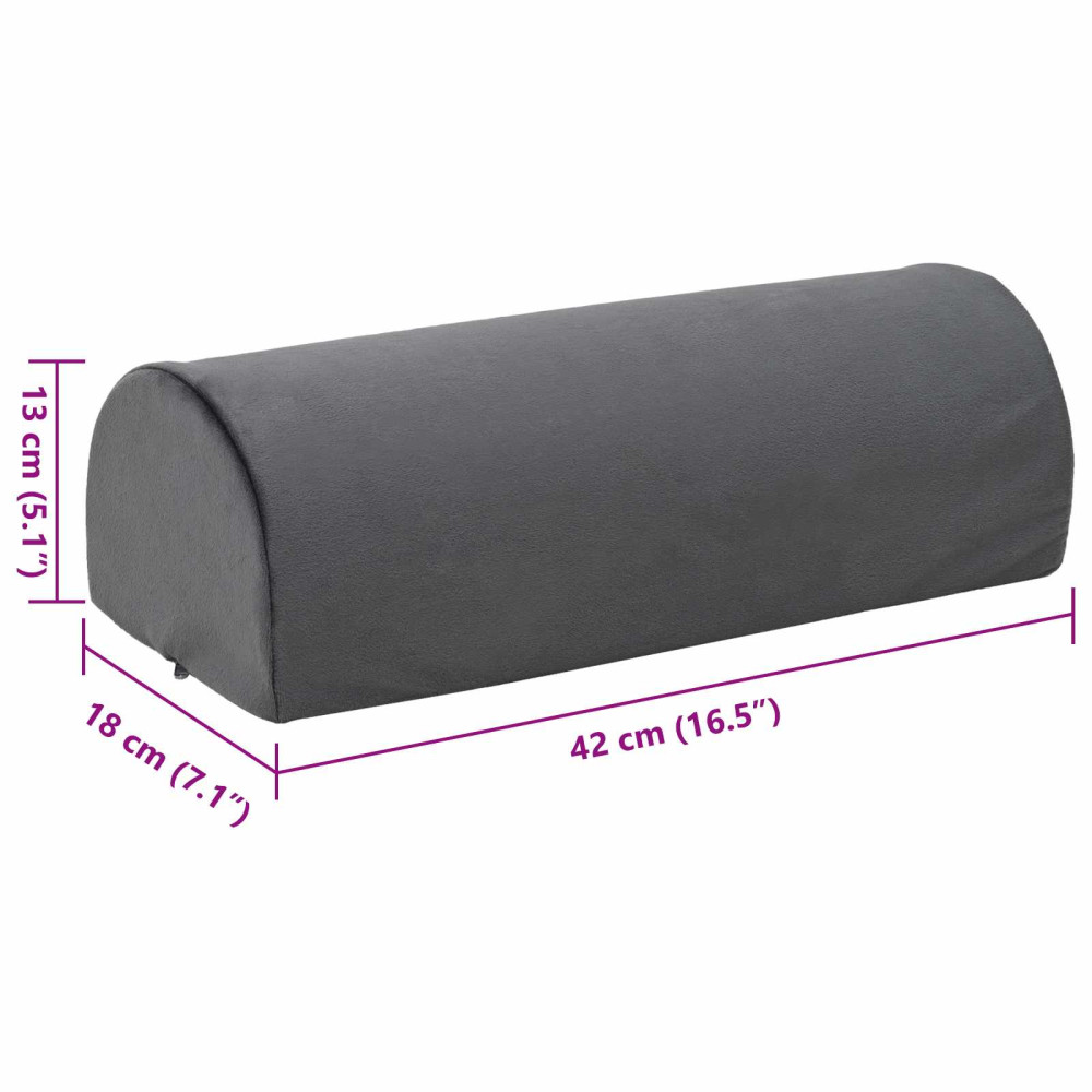 Produktbild för Fotstöd Kudde Enfärgad Grå 42 x 18 x 13 cm PU skum