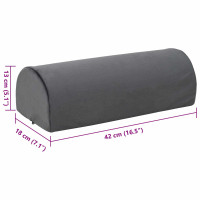 Produktbild för Fotstöd Kudde Enfärgad Grå 42 x 18 x 13 cm PU skum