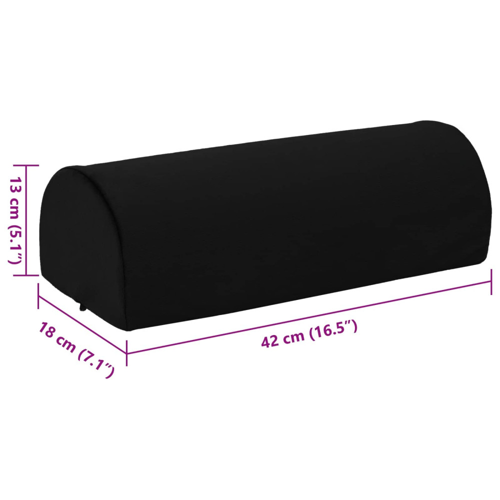 Produktbild för Fotstöd Kudde Enfärgad Svart 42 x 18 x 13 cm PU skum