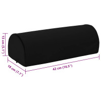 Produktbild för Fotstöd Kudde Enfärgad Svart 42 x 18 x 13 cm PU skum