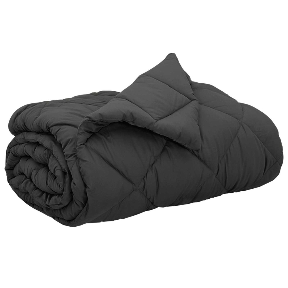 Produktbild för Full Års-Duvet Antracit 240 x 260 cm Mikrofiber