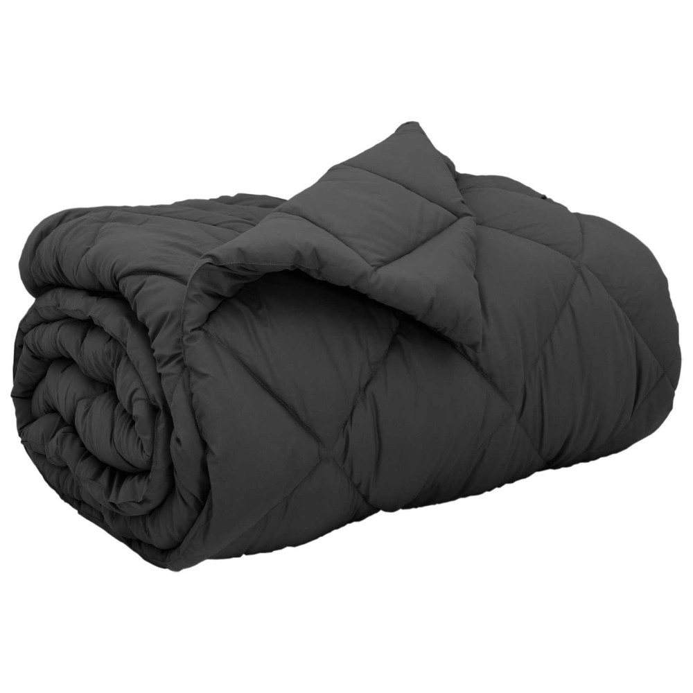 Produktbild för Vinter Täcke Antracit 155 x 220 cm Mikrofiber