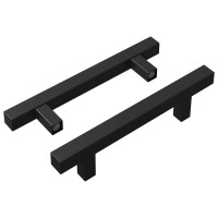 Produktbild för Skåphandtag 2 pcs Svart 150 x 12,3 x 35,2 mm Rostfritt stål